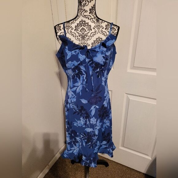 Lisa Jo blue floral dress - Picture 1 of 6